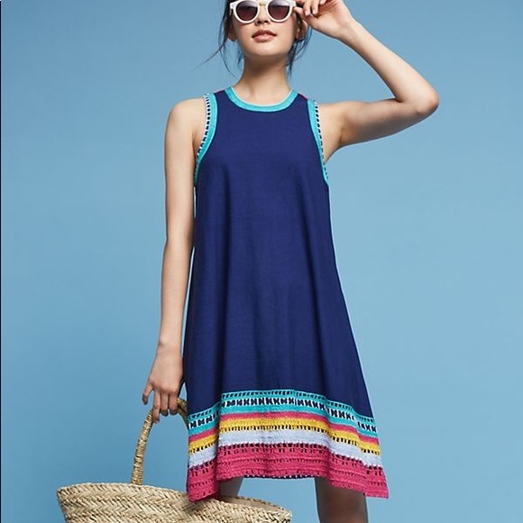 Akemi + Kin Crochet Trim Swing Dress Anthropologie - Picture 1 of 3